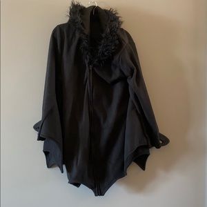 Black bat coat/poncho